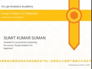 google analytics certification